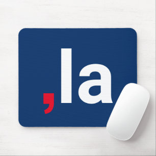 Comma La kamala grappige uitspraak rood wit blauw Muismat