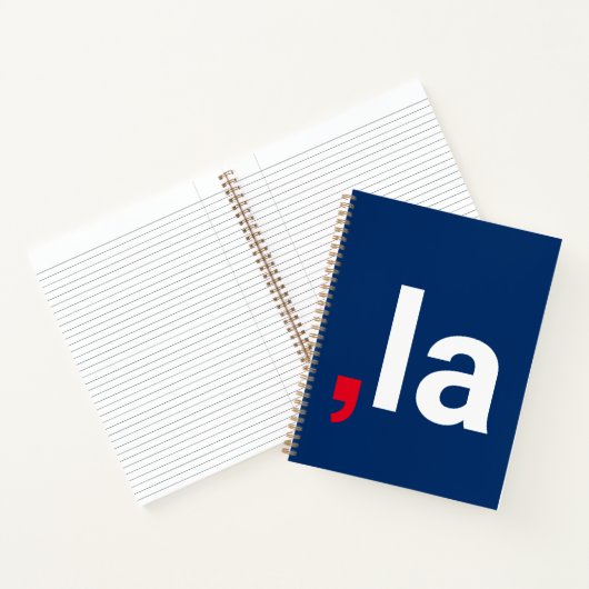 Comma La kamala grappige uitspraak rood wit blauw Notitieboek (Binnen)