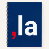 Comma La kamala grappige uitspraak rood wit blauw Notitieboek (Voorkant)