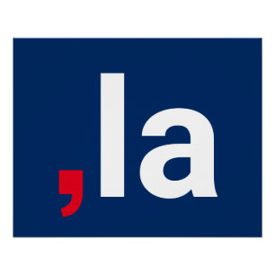 Comma La kamala grappige uitspraak rood wit blauw Perfect Poster