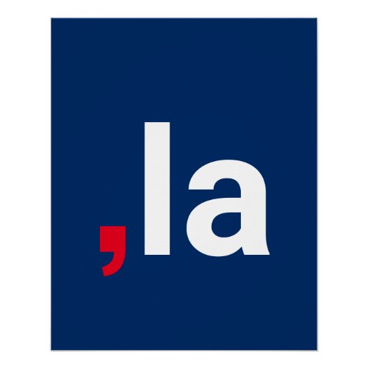 Comma La kamala grappige uitspraak rood wit blauw Perfect Poster (Voorkant)