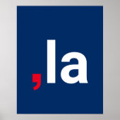 Comma La kamala grappige uitspraak rood wit blauw Poster (Voorkant)