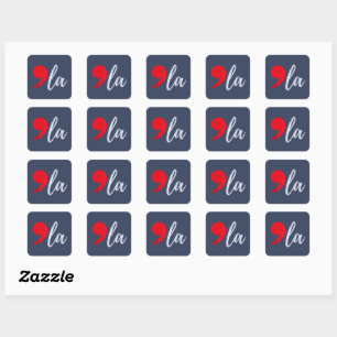Comma La Kamala Harris 2024 President Grappig Vierkante Sticker
