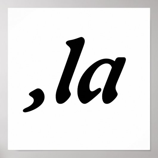 Comma La Kamala Harris - aangepast tekstontwerp Poster (Voorkant)