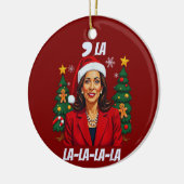Comma La Kamala Harris Christmas Keramisch Ornament (Links)