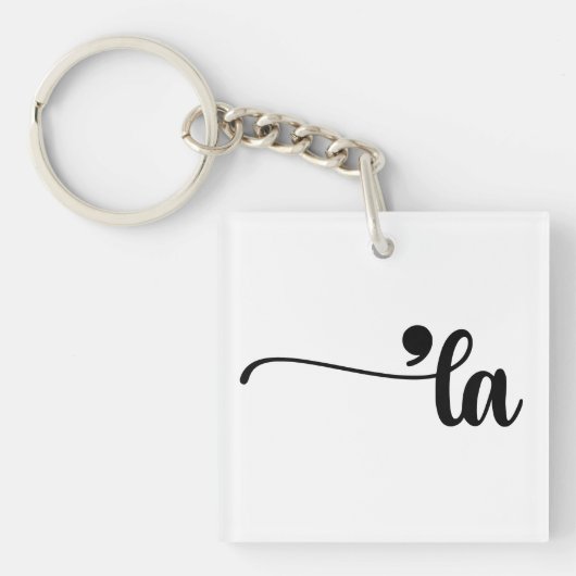 Comma La Kamala Harris Interpunctie La Verkiezing Sleutelhanger (voorkant)