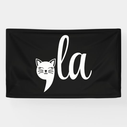 Comma La Kamala Harris - kattenmoeder voor Kamala Spandoek (Horizontaal)