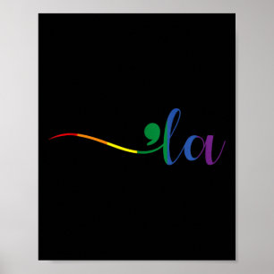 Comma La Kamala Harris LGBT Schattige positieve ve Poster