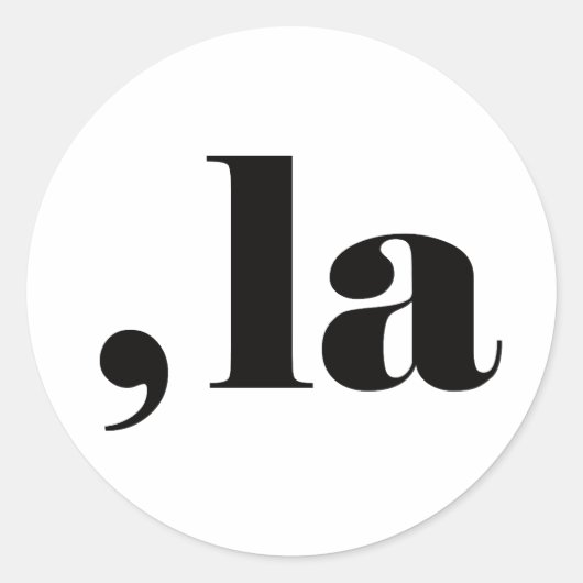 Comma la, Kamala Harris. Ronde Sticker (Voorkant)