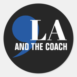 Comma La Kamala Harris Tim Walz Coach 2024 Commala Ronde Sticker