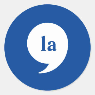 comma-la / Kamala Harris voor President 2024 Butto Ronde Sticker