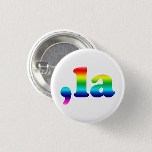 Comma La kamala uitspraak regenboog lgbt trots Ronde Button 3,2 Cm