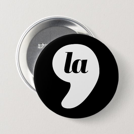 Comma La - Kamala Zwart Ronde Button 7,6 Cm (Voorkant /achterkant)