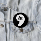 Comma La - Kamala Zwart Ronde Button 7,6 Cm (In situ)