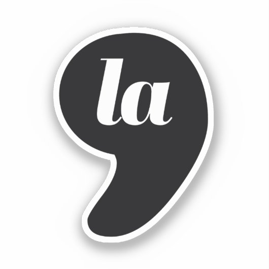 Comma La - Kamala Zwart Sticker (Voorkant)