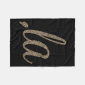 Comma La Leopard Afdrukken Grappig Fleece Deken (Voorkant (Horizontaal))