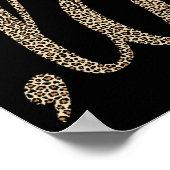 Comma La Leopard Afdrukken Grappig Poster (Hoek)