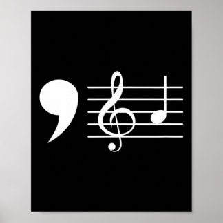 Comma La Muzieknoten Kamala Harris Muziekdocent E Poster