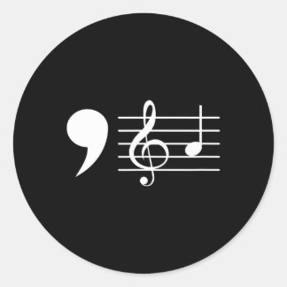 Comma La Muzieknoten Kamala Harris Muziekdocent E Ronde Sticker