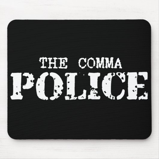 Comma Police Mousepad Muismat (Voorkant)