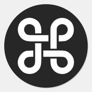 Command Apple Mac Ideology Ronde Sticker