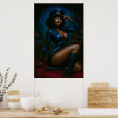 Commandant Gail Kween Affiche | Pinup Sci-Fi Sulta (Cuisine)