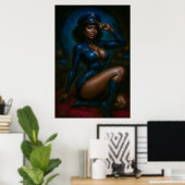 Commandant Gail Kween Affiche | Pinup Sci-Fi Sulta (Bureau à domicile)
