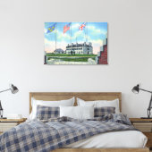 Commandant kamer oud Frans kasteel Canvas Afdruk (Insitu (Slaapkamer))