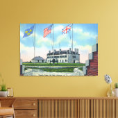 Commandant kamer oud Frans kasteel Canvas Afdruk (Insitu (Woonkamer))