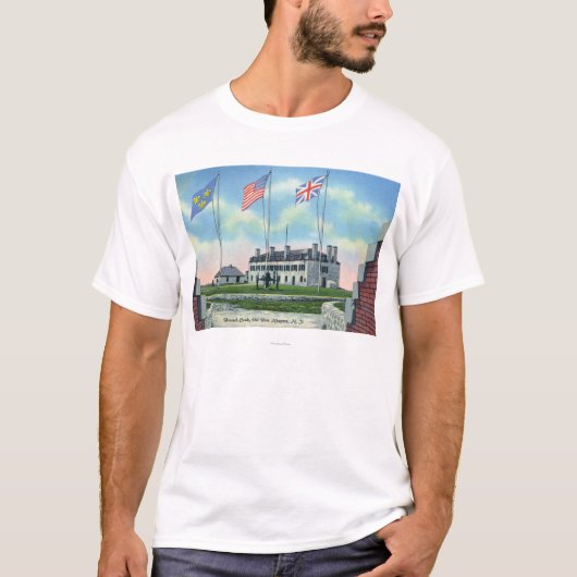 Commandant kamer oud Frans kasteel T-shirt (Voorkant)