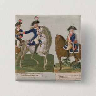 Commandant leger en officier vierkante button 5,1 cm