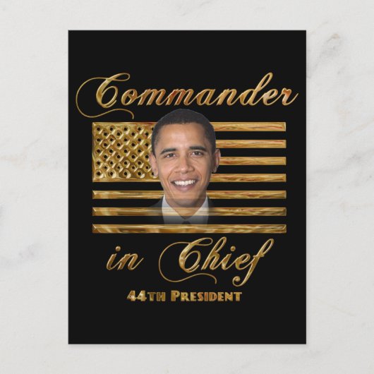 Commandant opperbevelhebber Barack Obama Briefkaart (Voorkant)