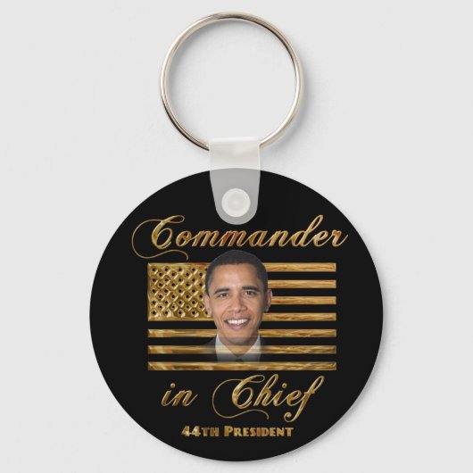 Commandant opperbevelhebber Barack Obama Sleutelhanger (Voorkant)