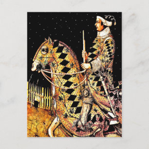 "Commandant te paard" Briefkaart