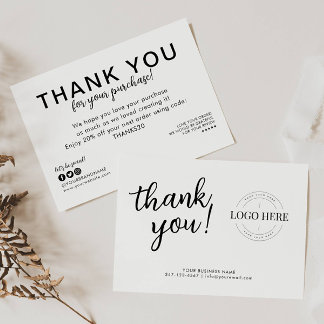 Commande d'achat Merci du logo de l'entreprise