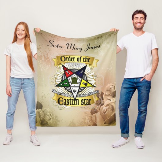 Commande de couverture en polaire Etoile de l'Est (En situation)