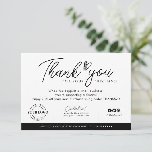 Commande de Merci de coeur de marque Logo d'entrep (Debout devant)