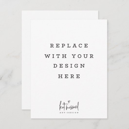 COMMANDE D'IMPRESSION 4,25 x carte verticale de 5, (Devant / Derrière)