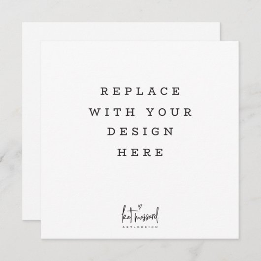 COMMANDE D'IMPRESSION 5,25 x carte carré 5,25 pouc (Devant / Derrière)