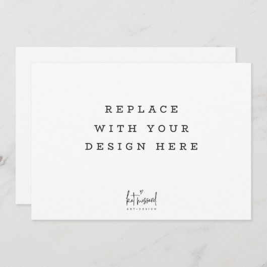 COMMANDE D'IMPRESSION Carte paysage horizontale de (Devant / Derrière)