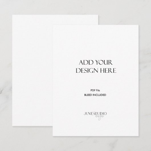 COMMANDE D'IMPRESSION Carte Portrait 4,25 x 5,5" (Devant / Derrière)