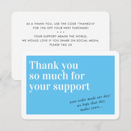 COMMANDE INSERT chic merci aqua blue (Devant / Derrière)