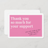 COMMANDE INSERT chic merci rose (Devant / Derrière)