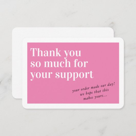 COMMANDE INSERT chic merci rose (Devant / Derrière)