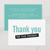 COMMANDE INSERT moderne merci menthe noir (Devant / Derrière)