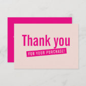 COMMANDE INSERTION moderne merci rose vif (Devant / Derrière)