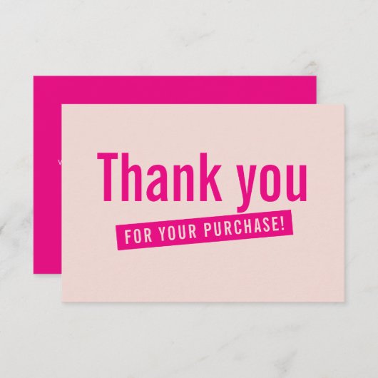 COMMANDE INSERTION moderne merci rose vif (Devant / Derrière)