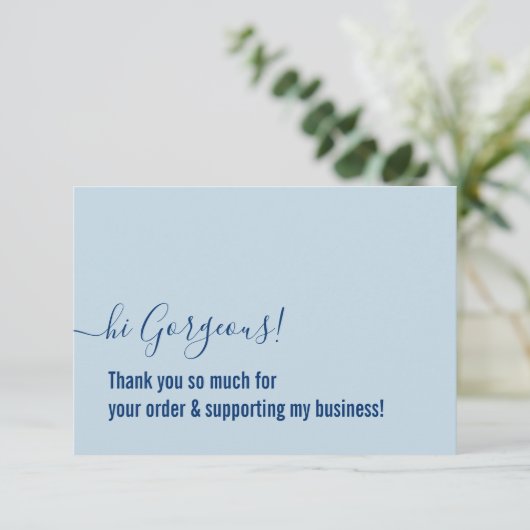 COMMANDE MERCI moderne insert bleu pâle (Debout devant)