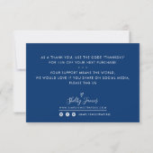 COMMANDE MERCI moderne insert bleu pâle (Dos)