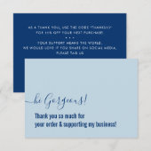 COMMANDE MERCI moderne insert bleu pâle (Devant / Derrière)
